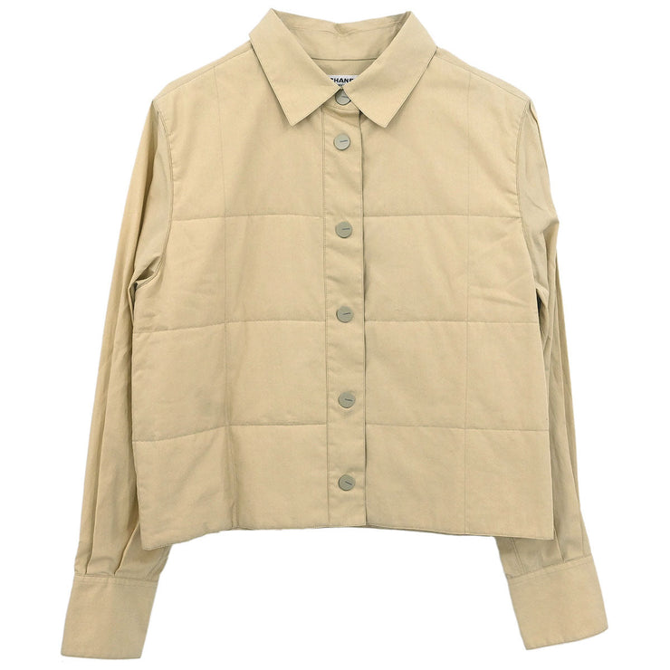 Chanel Single Breasted Jacket Beige #38 116152