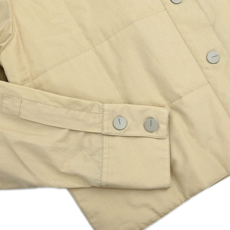 Chanel Single Breasted Jacket Beige #38 116152