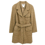 Chanel Single Breasted Coat Beige 01A #38 116153