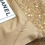 Chanel Single Breasted Coat Beige 01A #38 116153