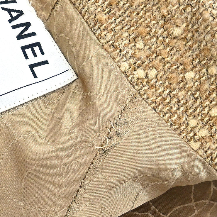 Chanel Single Breasted Coat Beige 01A #38 116153