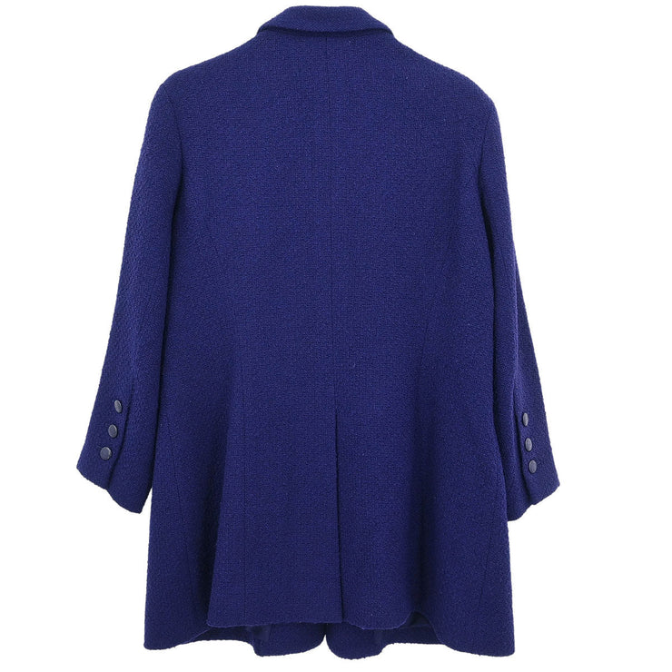 Chanel Single Breasted Jacket Navy 96C #44 116155