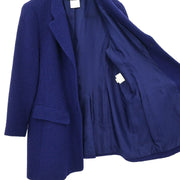 Chanel Single Breasted Jacket Navy 96C #44 116155
