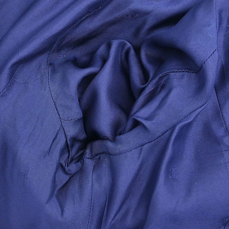 Chanel Single Breasted Jacket Navy 96C #44 116155