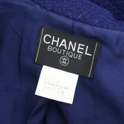 Chanel Single Breasted Jacket Navy 96C #44 116155