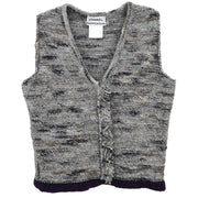 Chanel Sleeveless Jacket Vest Gray 09A #36 116157