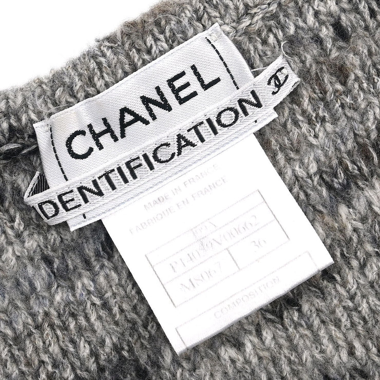 Chanel Sleeveless Jacket Vest Gray 09A #36 116157