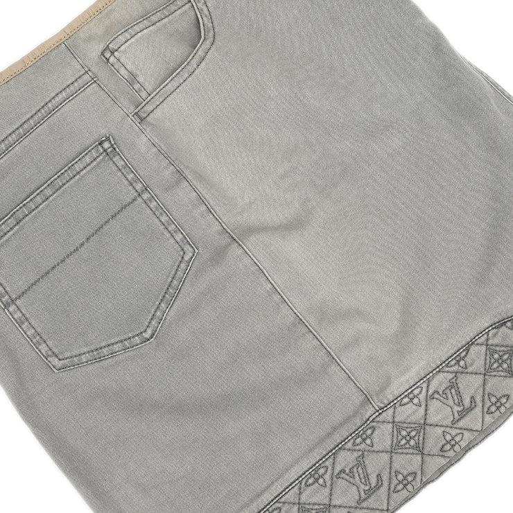 Louis Vuitton Denim Skirt Gray RW111W WSSK01DBC #36 116163