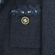 Chanel Setup Suit Jacket Skirt Navy 94A #38 116164