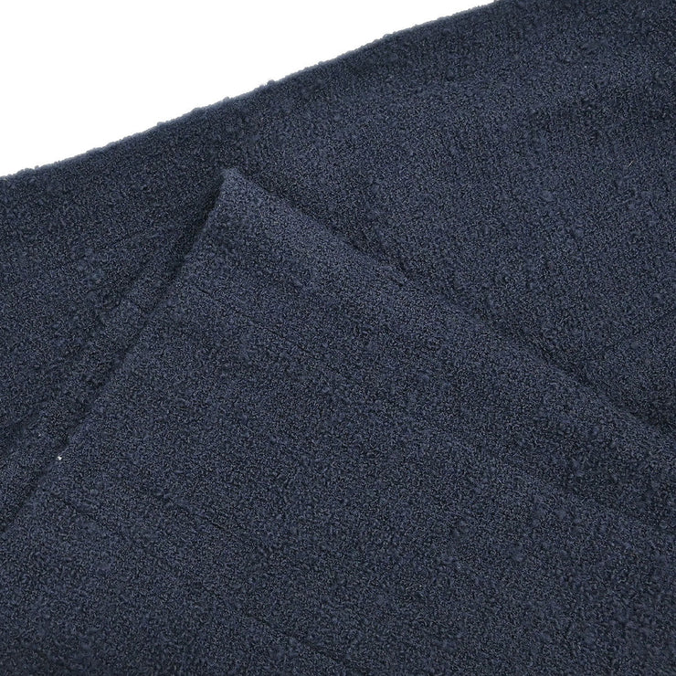 Chanel Setup Suit Jacket Skirt Navy 94A #38 116164