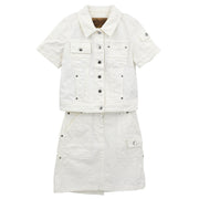 Louis Vuitton Setup Suit Jacket Skirt White RW061W #34 116169