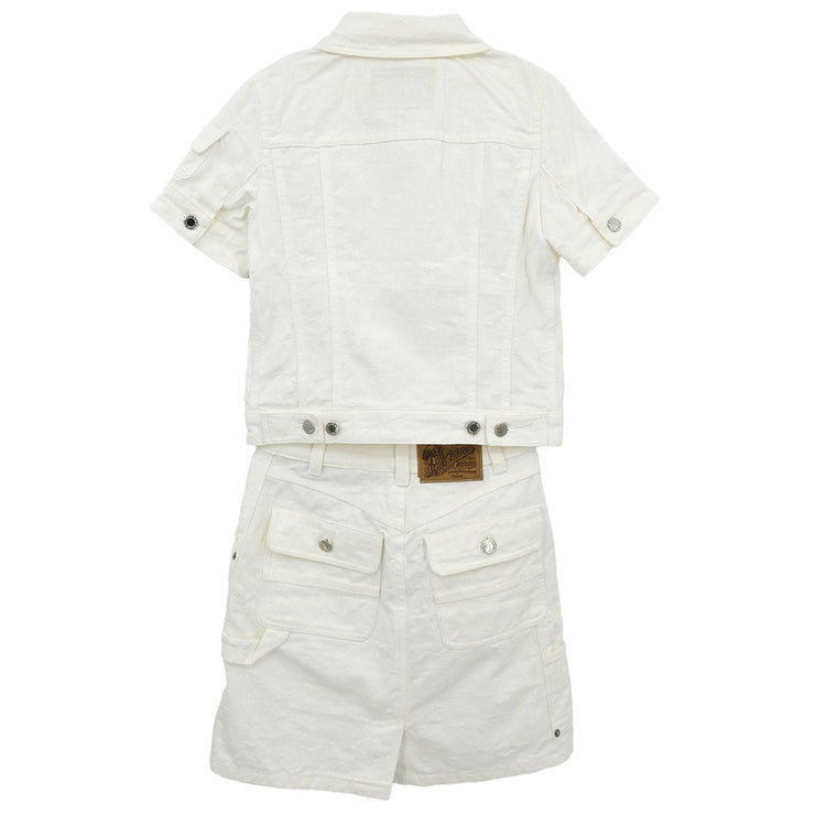 Louis Vuitton Setup Suit Jacket Skirt White RW061W #34 116169