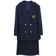 Christian Dior Setup Suit Jacket Skirt Navy 3U2A01O K6G02C4 #L 116170