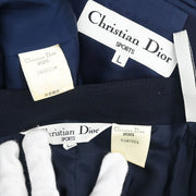Christian Dior Setup Suit Jacket Skirt Navy 3U2A01O K6G02C4 #L 116170