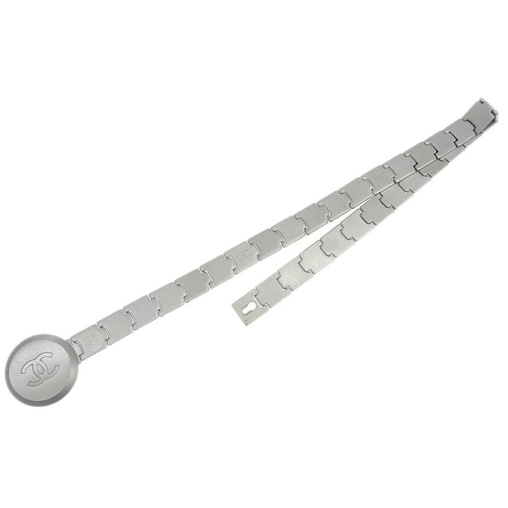 Chanel Medallion Silver Belt 99P Small Good 116175