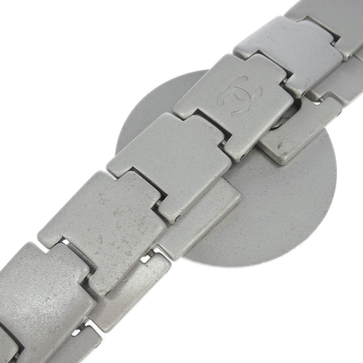 Chanel Medallion Silver Belt 99P Small Good 116175