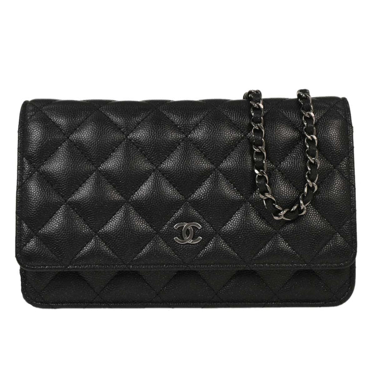 Chanel Black Calfskin Classic WOC Wallet On Chain 116179