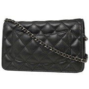 Chanel Black Calfskin Classic WOC Wallet On Chain 116179