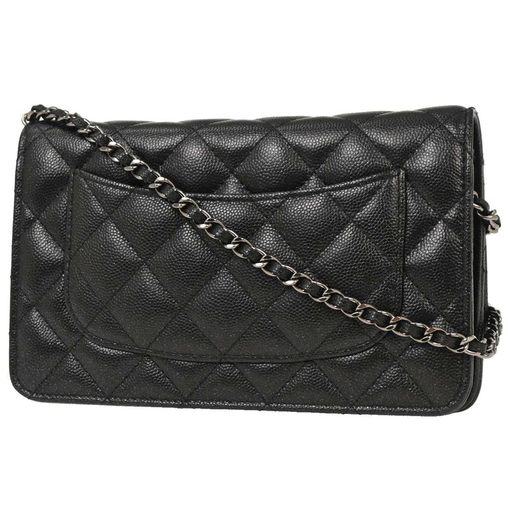 Chanel Black Calfskin Classic WOC Wallet On Chain 116179