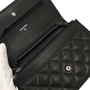 Chanel Black Calfskin Classic WOC Wallet On Chain 116179