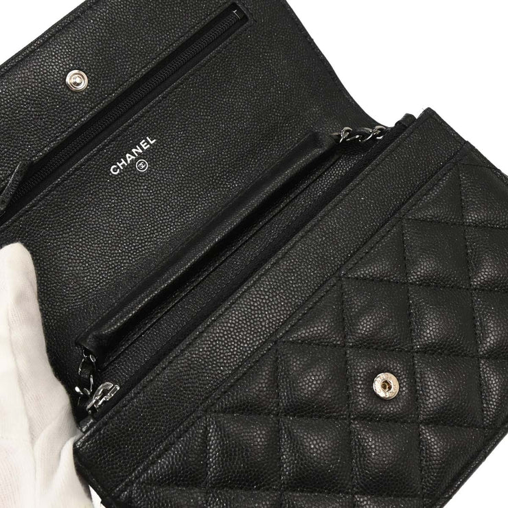 Chanel Black Calfskin Classic WOC Wallet On Chain 116179
