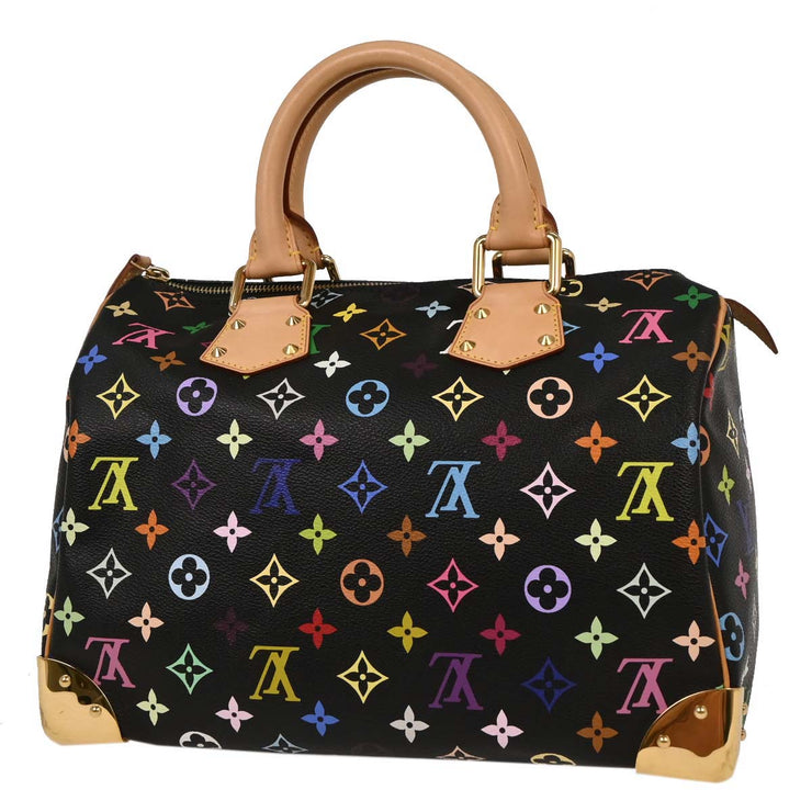 Louis Vuitton Black Monogram Multicolor Speedy 30 Handbag M92642 SP1160 116180