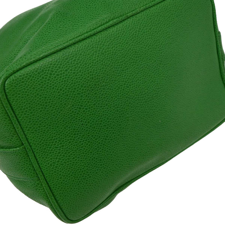 Chanel Green Calfskin Bucket Shoulder Bag 116181