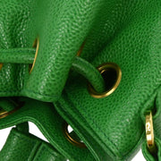 Chanel Green Calfskin Bucket Shoulder Bag 116181
