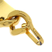 Chanel Chain Belt Medallion Gold Black Small Good 94P 116187