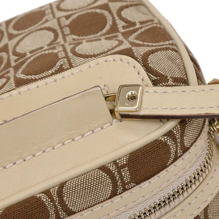 Salvatore Ferragamo Beige Canvas Handbag AU-21/3323 116189