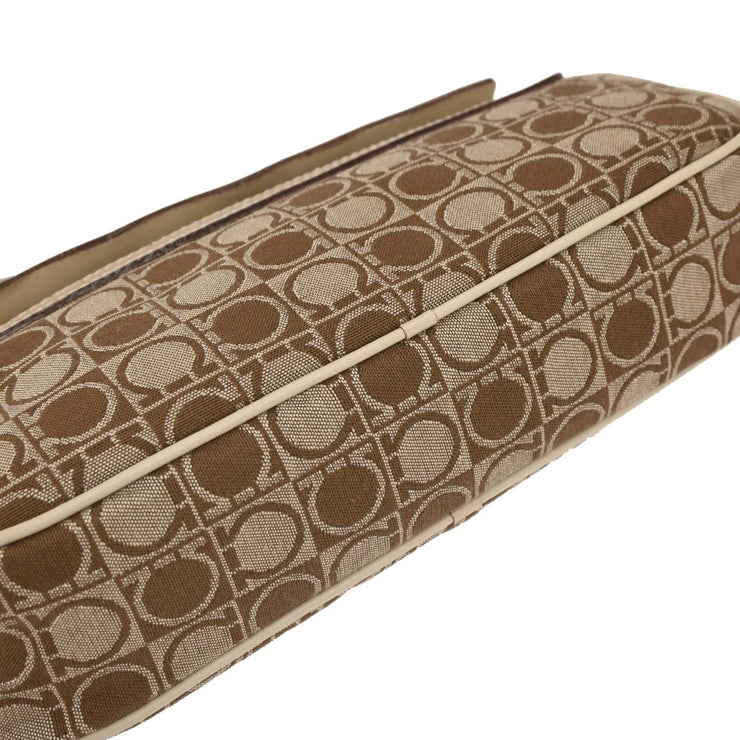 Salvatore Ferragamo Beige Canvas Handbag AU-21/3323 116189