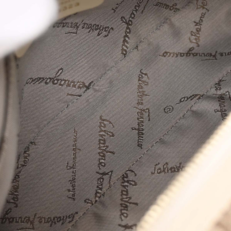 Salvatore Ferragamo Beige Canvas Handbag AU-21/3323 116189