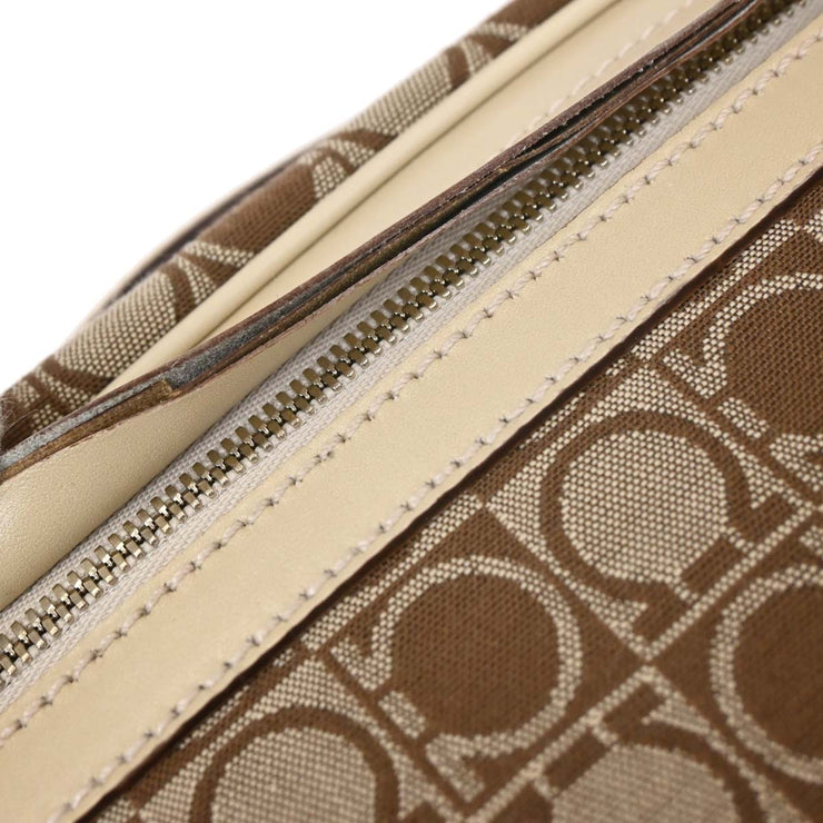 Salvatore Ferragamo Beige Canvas Handbag AU-21/3323 116189