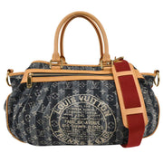 Louis Vuitton Blue Monogram Denim Cabas Raye GM 2way Tote M95336 AR0096 116200