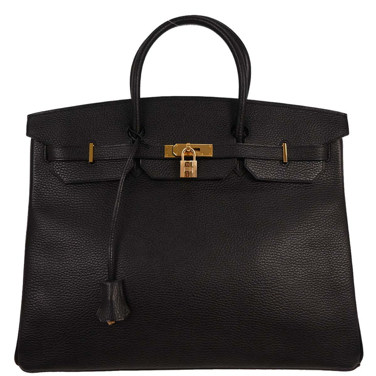 Hermes Black Ardennes Birkin 40 Handbag 13*Square: F 116393