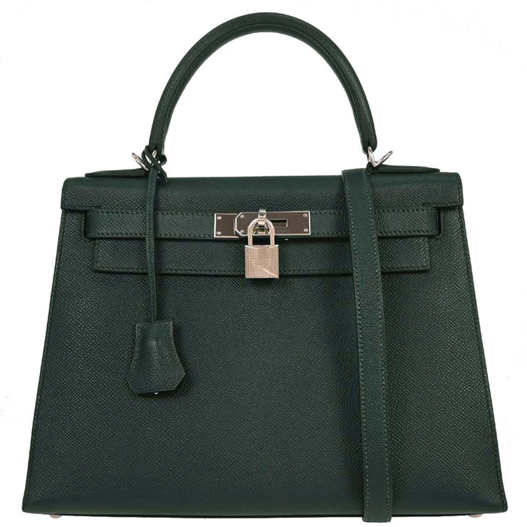 Hermes Vert Cypres Epsom Kelly 28 Sellier 2way Handbag CHA368TN 116405