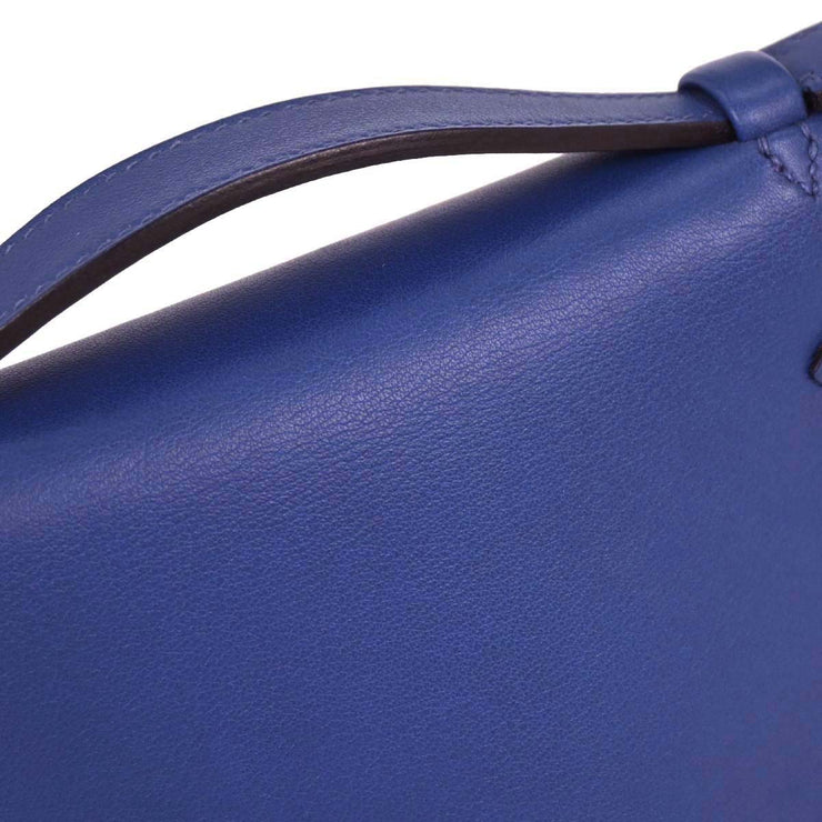 Hermes Blue Electric Swift Kelly Pochette Handbag Square: O 123.S 116407