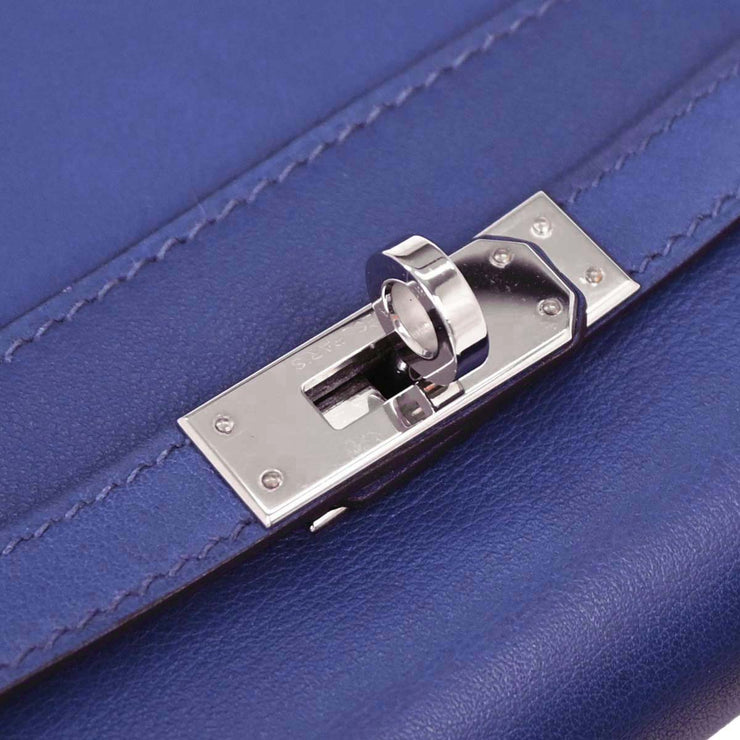 Hermes Blue Electric Swift Kelly Pochette Handbag Square: O 123.S 116407