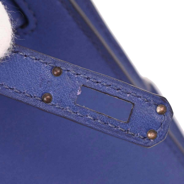 Hermes Blue Electric Swift Kelly Pochette Handbag Square: O 123.S 116407