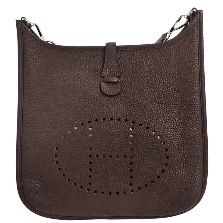 Hermes Chocolat Togo Evelyne 3 29 PM Shoulder Bag JSquare: P 4C 116419