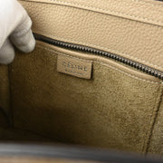 Celine Beige Leather Nano Luggage Tote Bag W-AT-0174 W-CU-0184 117117