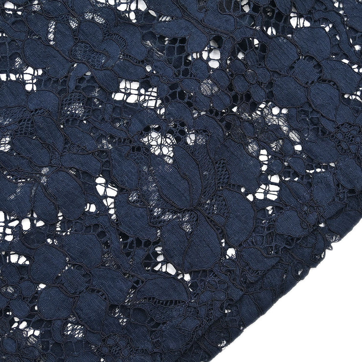 Prada Short Sleeve Lace Top Navy APD1 2015 4403 #42 124327