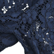 Prada Short Sleeve Lace Top Navy APD1 2015 4403 #42 124327