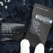 Prada Short Sleeve Lace Top Navy APD1 2015 4403 #42 124327