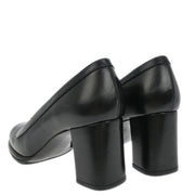Chanel * Black Leather Shoes Pumps #35
