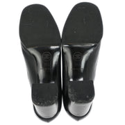 Chanel * Black Leather Shoes Pumps #35
