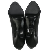 Chanel * Black Lambskin Turnlock Pumps Shoes #35