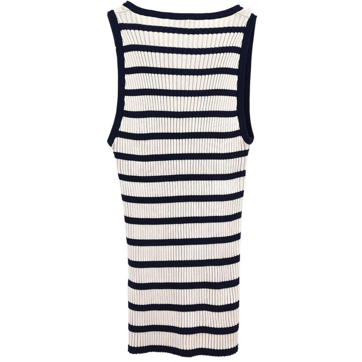 Chanel Sleeveless Tank Top White #40 98P 124808