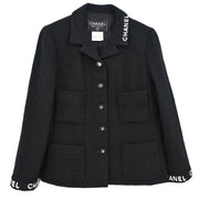 Chanel Single Breasted Jacket Black 95A #36 124958