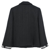 Chanel Single Breasted Jacket Black 95A #36 124958